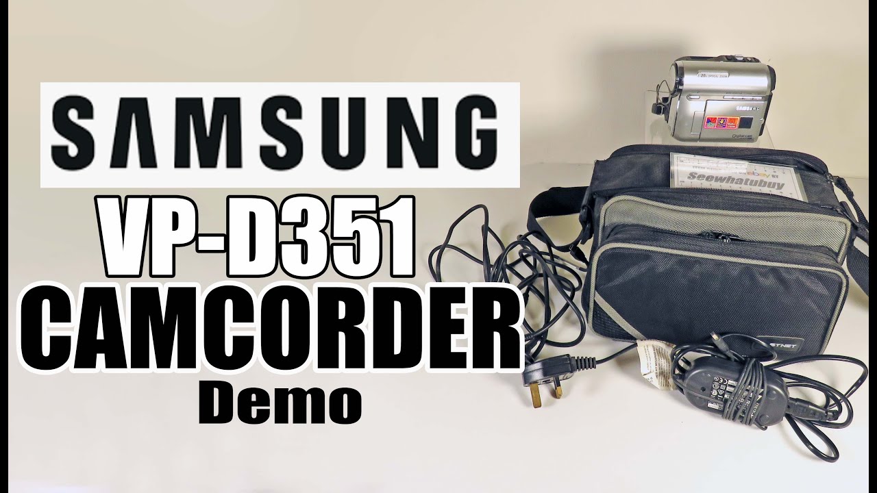 SOLD - Samsung VP-D351 Camcorder Mini Dv Digital Tape Video Camera Silver Working