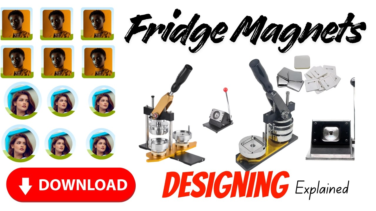 🎨 How to Design Square & Circle Fridge Magnet using Canva and Photoshop #photomagnets #fridgemagnets