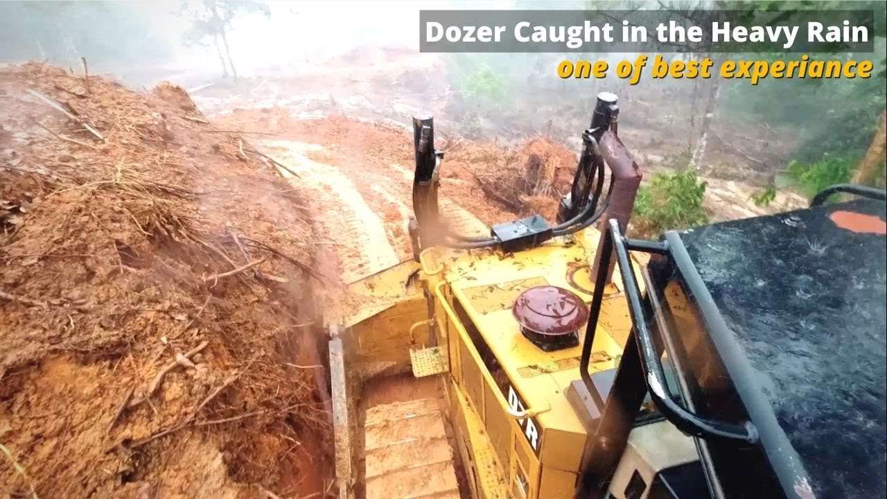 CAT D7R Dozer Caught in the Rain After Works