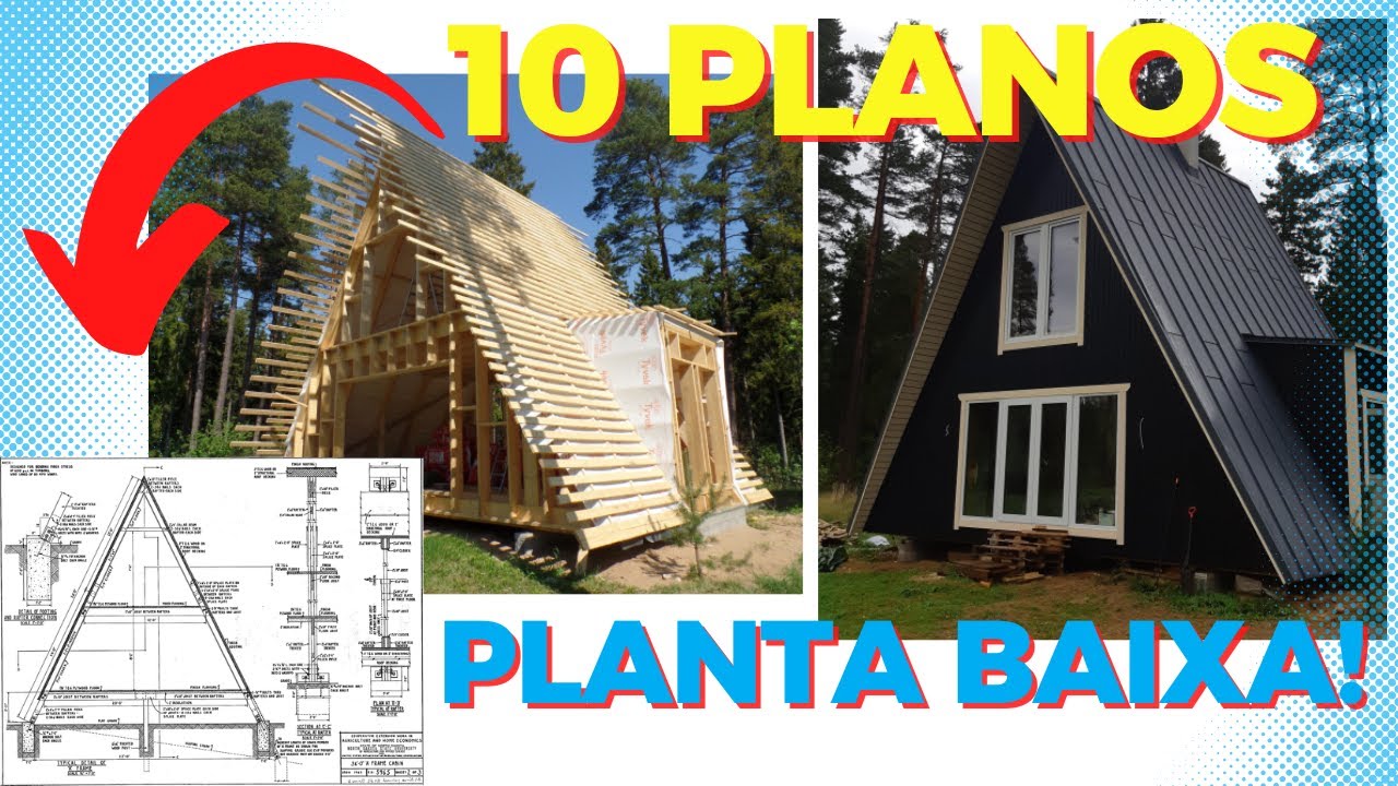 10 INCR&Iacute;VEIS PROJETOS DE CHAL&Eacute;S  DE MADEIRA - Planta Baixa Projeto Chal&eacute;