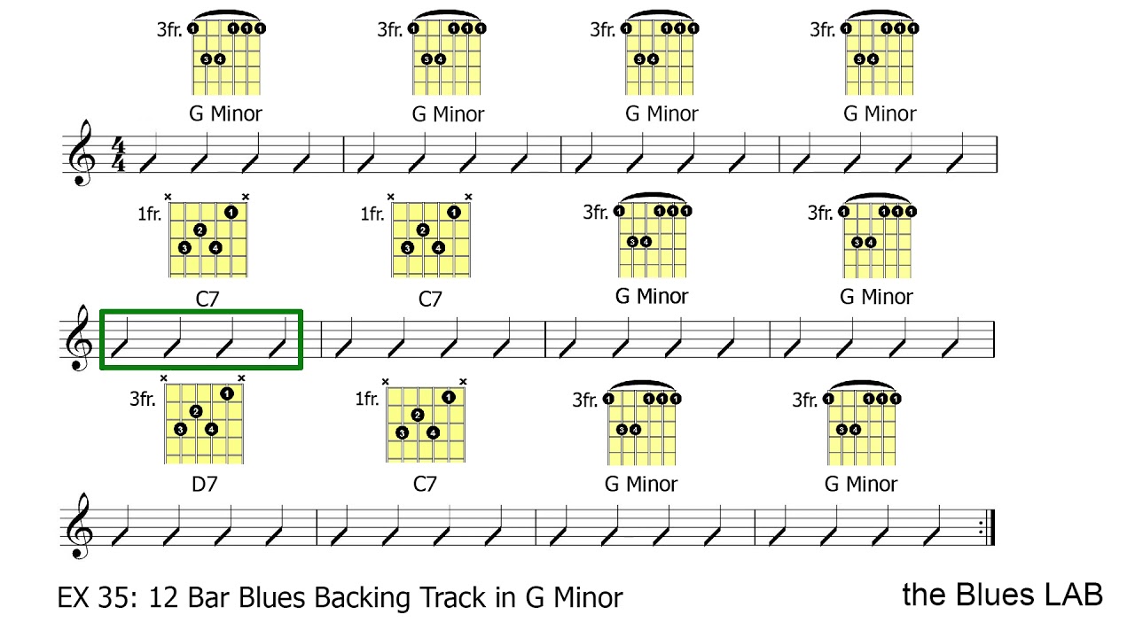EX 35 -  Blues Backing Track in G Minor