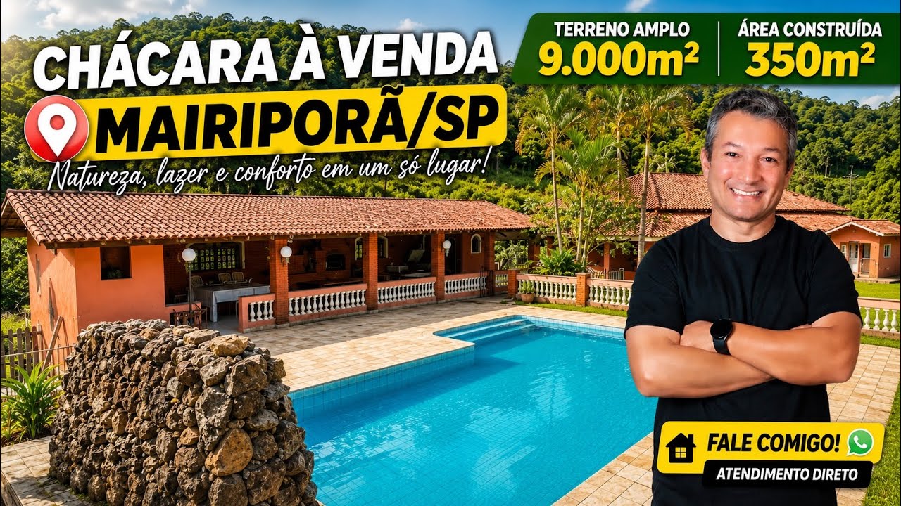 Chácara a venda em Mairiporã, valor acessível? Completa para lazer #chácara 