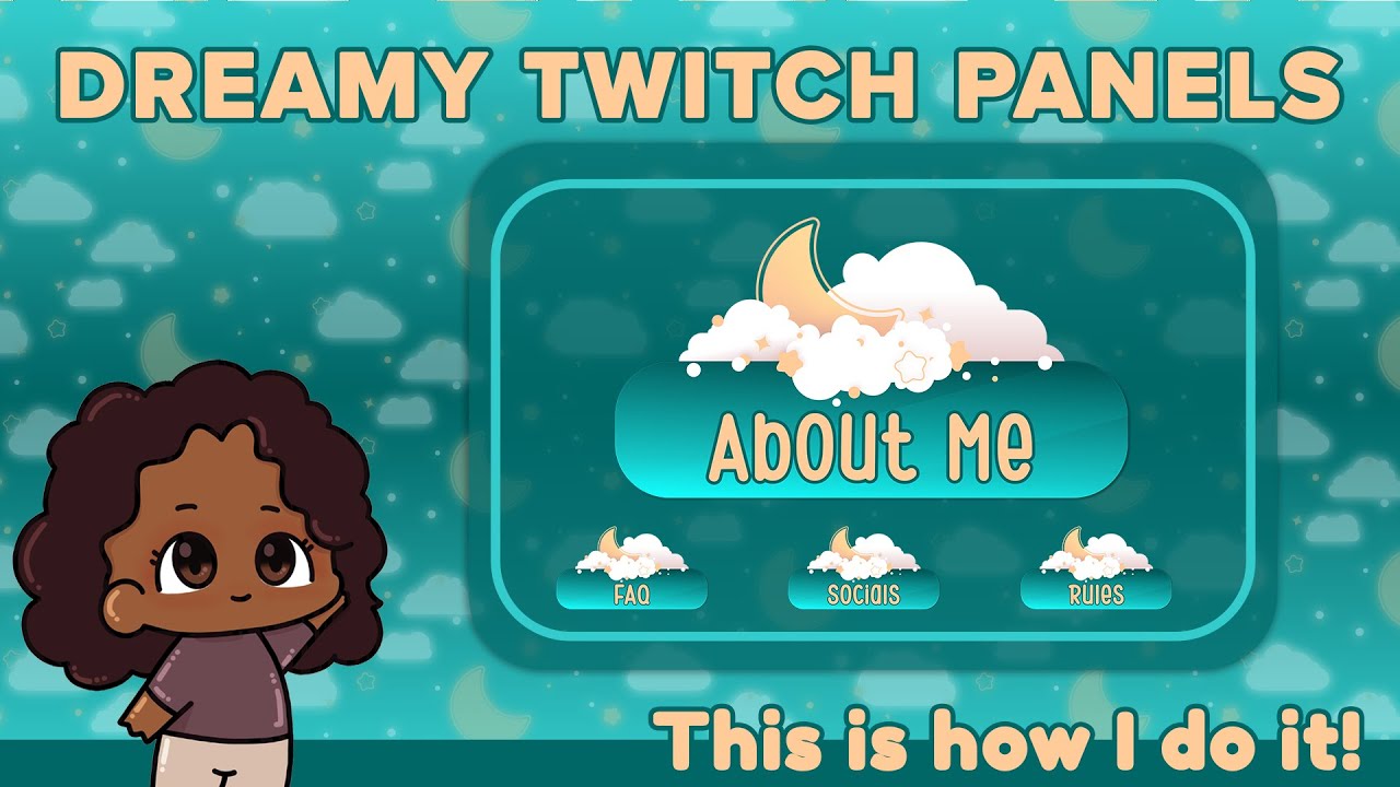 🌙✨ Designing Lunar Haze Twitch Panels | My Full Creation Process!