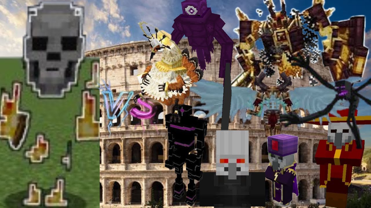 Turbo Skeleton Vs Strong Bosses 1.20.1 Mob Battles