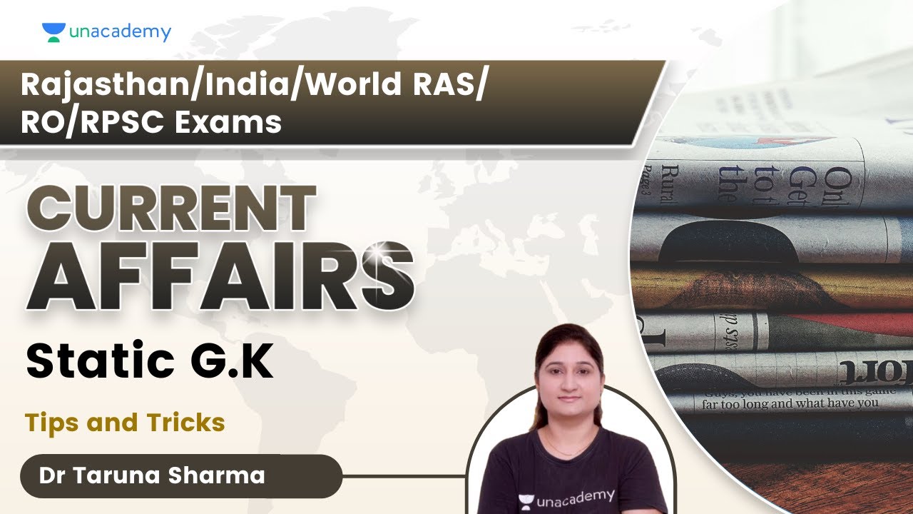 Current Affairs with Static GK  | RAS/RO/RPSC Exams | English and Hindi Medium | Taruna Sharma