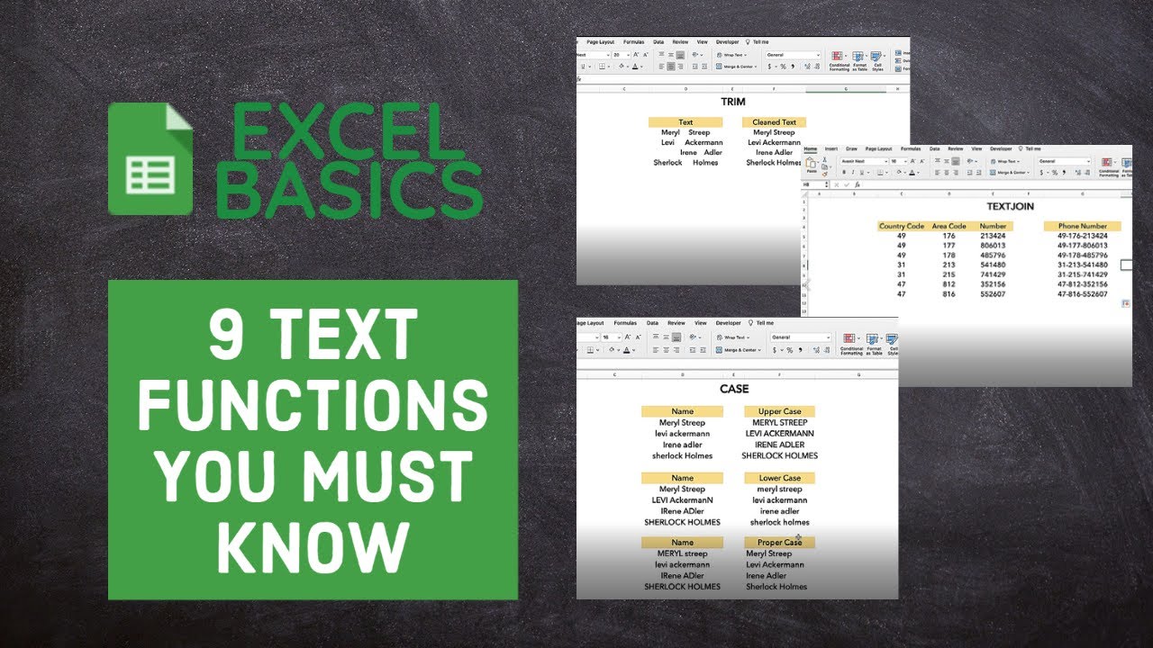 Excel Text Functions You Must Know in 2025 | How to Use Excel Text Function With Examples | Tutorial