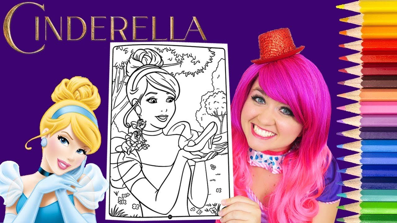 Coloring Cinderella Disney Princess Coloring Book Page Prismacolor Colored Pencil | KiMMi THE CLOWN
