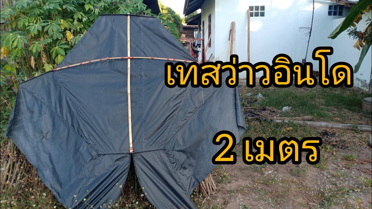 ลองเทสว่าวอินโดครั้งแรก ขนาด 2 เมตร | layang cotek blolong 