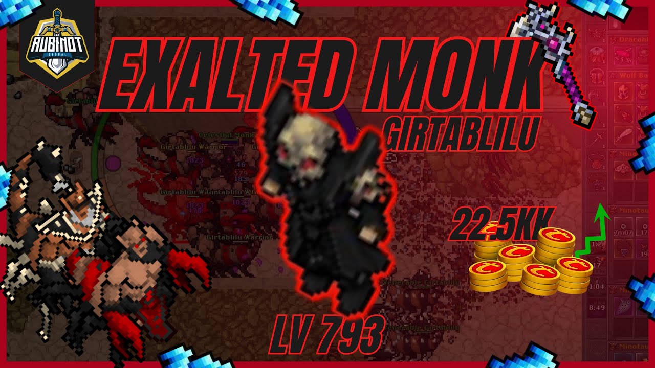 Monk vs Girtablilu &ndash; Quanto Rende 4h de Hunt nos Girtablilu? (RUBINOT)