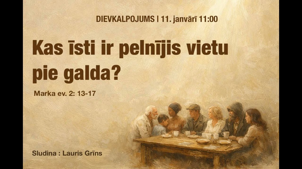 Āgenskalna baptistu draudzes dievkalpojuma tiešraide 11.01.2026. plkst. 11.00