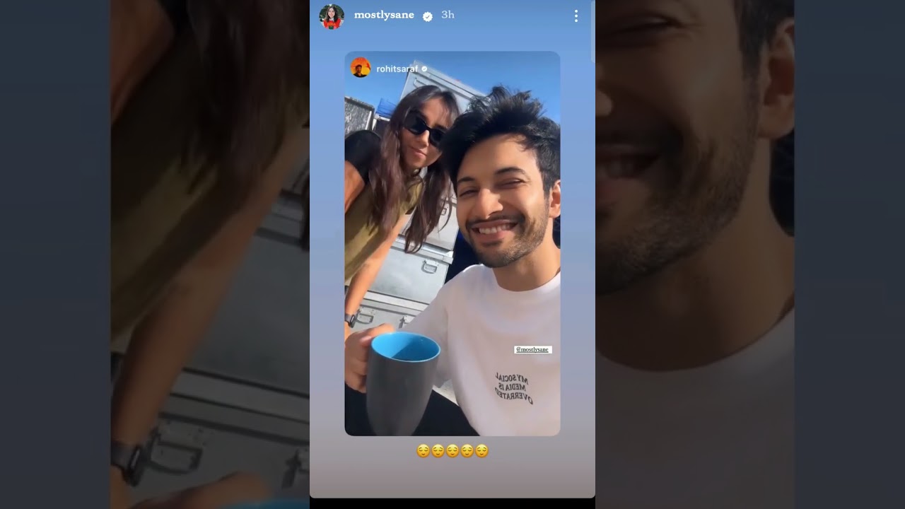 Mostlysane and Rohit Saraf Instagram story | mismatched S3 shooting #mismatched