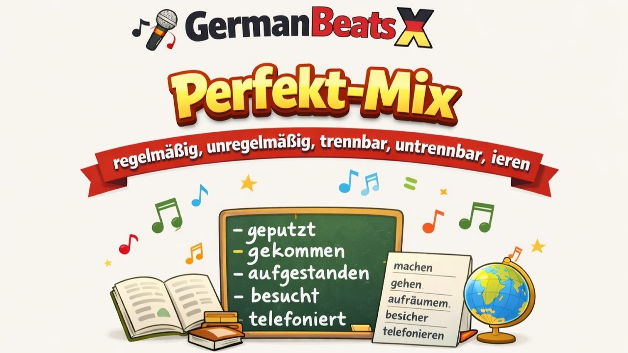 Perfekt mit haben und mit sein - Deutsch lernen mit Songs - Songs mit Lyrik und Untertitel
