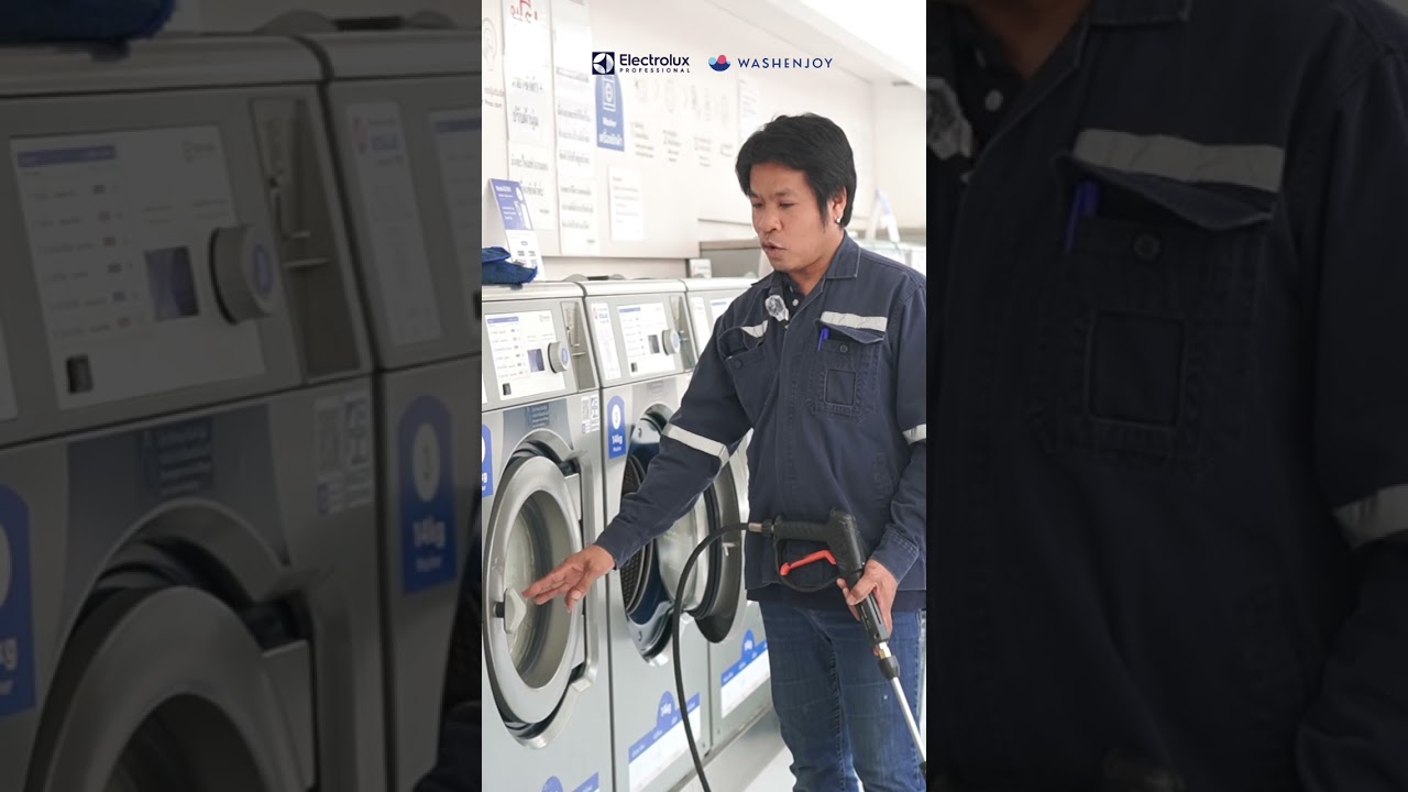 เครื่องซักผ้าสะอาดเหมือนใหม่ มั่นใจได้ที่ Electrolux Professional WASHENJOY