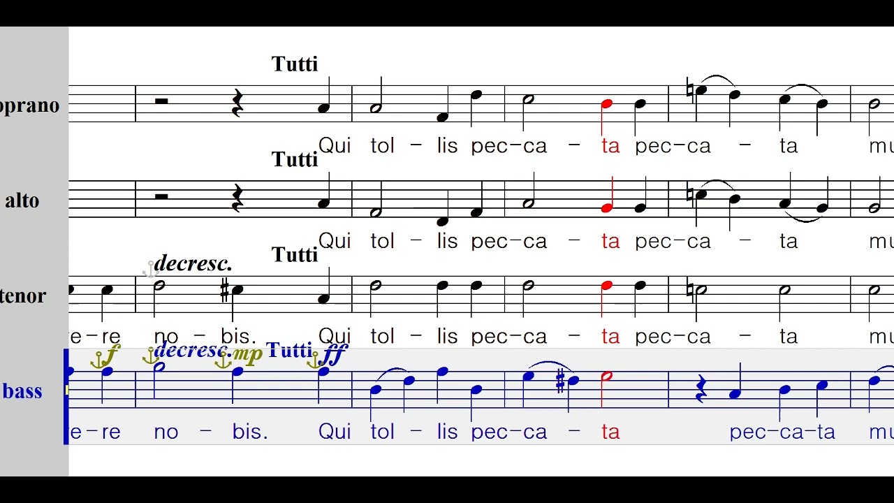 [구노 미사곡] Gloria(베이스)_Gounod Missa Brevis