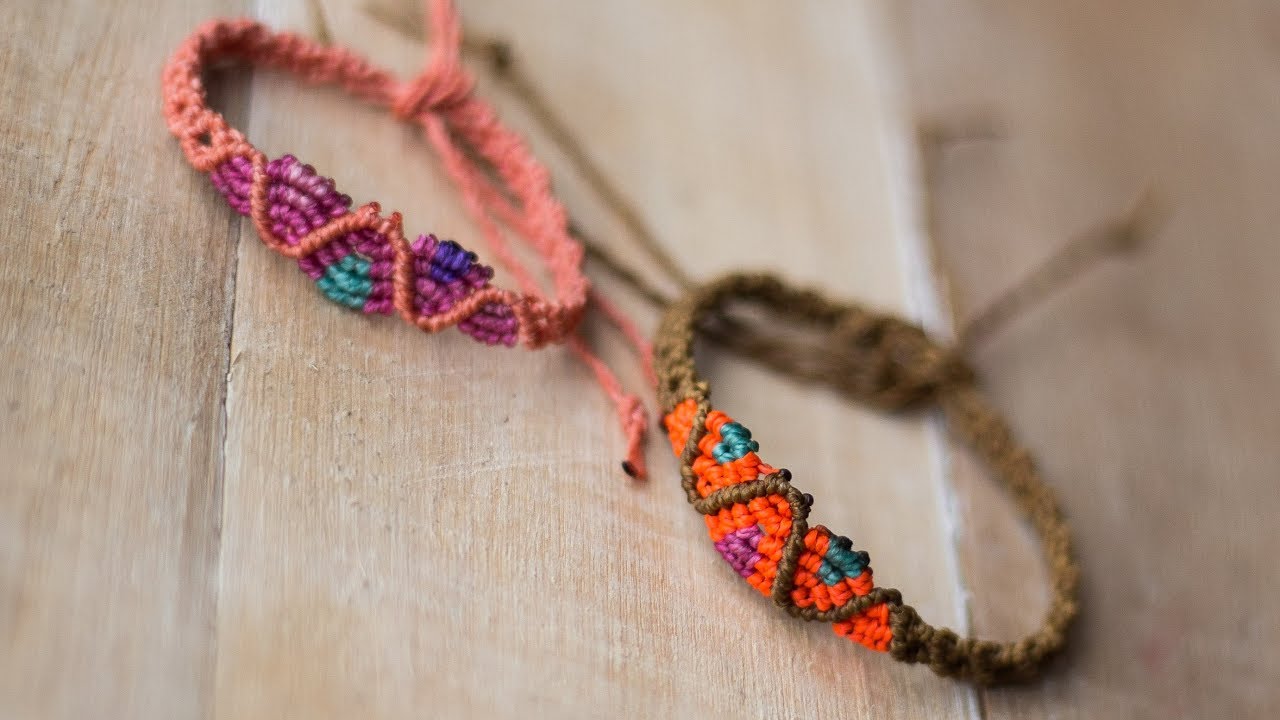Pulsera en macrame con degradado | macrame bracelet