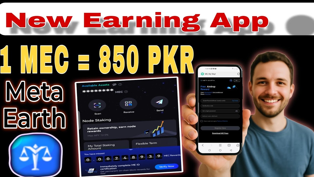 Meta Earth New 💯 Earning Project Details🤑| $MEC Token Mining App Guide | Online Earning In Pakistan