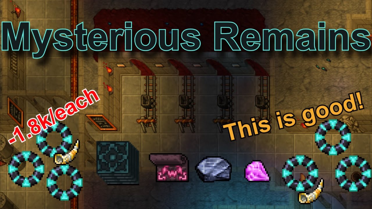 Tibia - Opening 200 Mysterious Remains - Profitable or not?