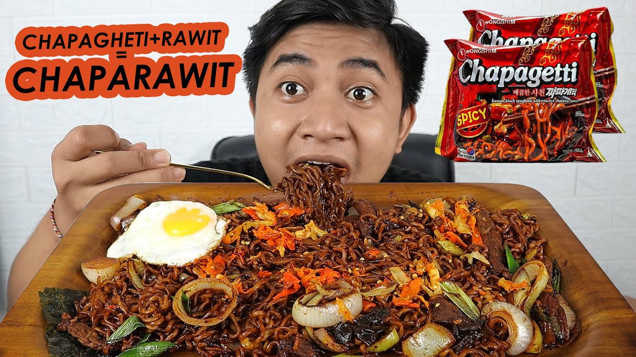 MUKBANG CHAPAGETHI KOREA + RAWIT TERPEDAS DI DUNIA #chaparawitchallenge