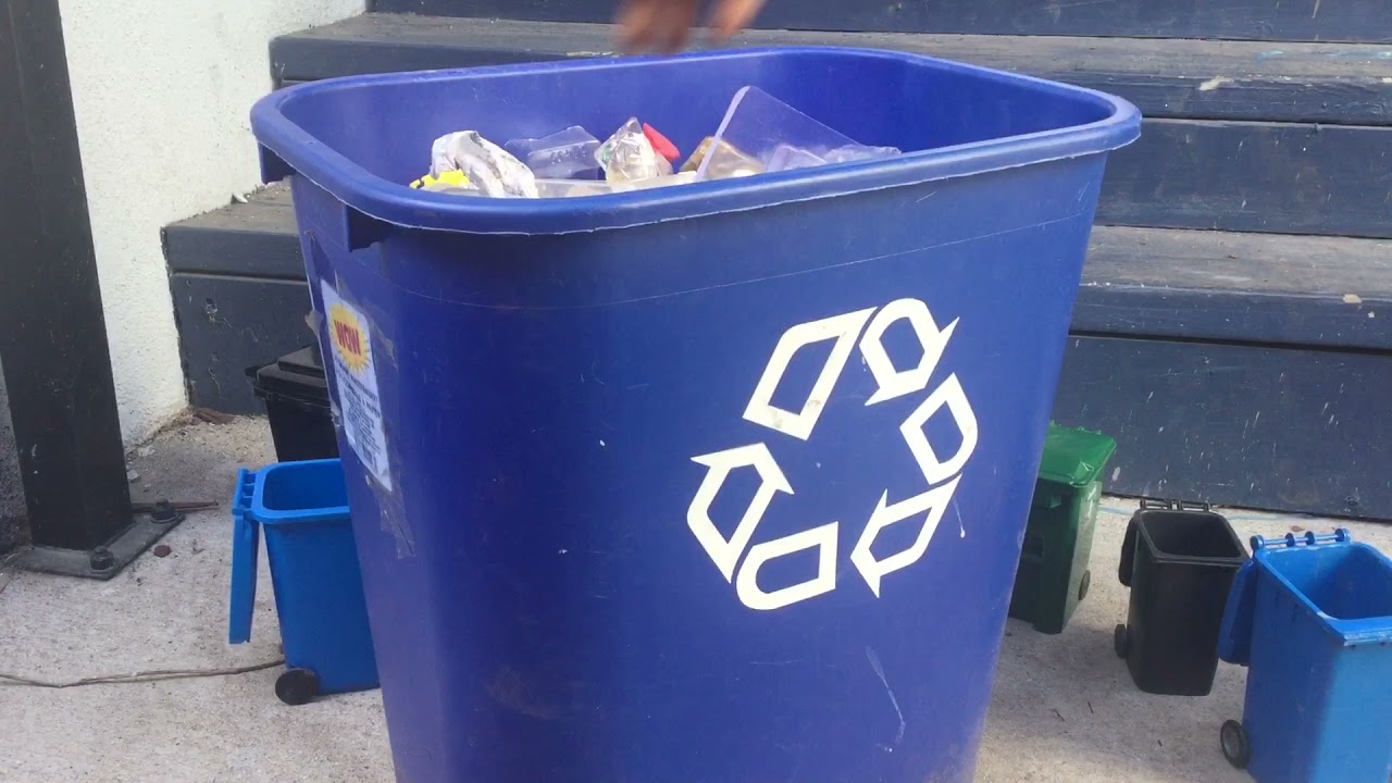 Commercial Trash Pickup Collection With Mini Bins