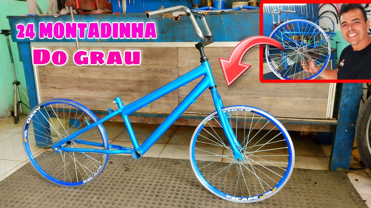 RESTAURAÇÃO BIKE 24 MONTADINHA DO GRAU / DICAS COMO MONTAR RODA DE BICICLETA / DICAS DE BICICLETARIA