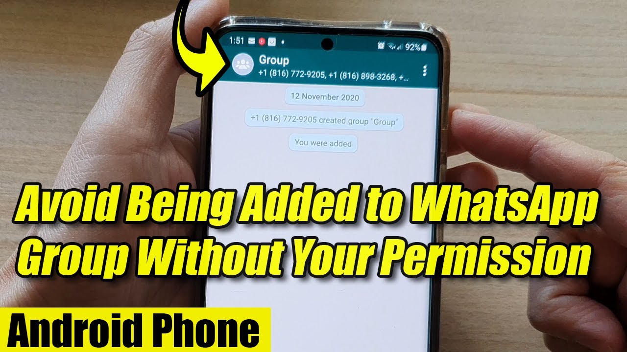 How to Avoid Being Added to WhatsApp Group Without Your Permission on Android Phone