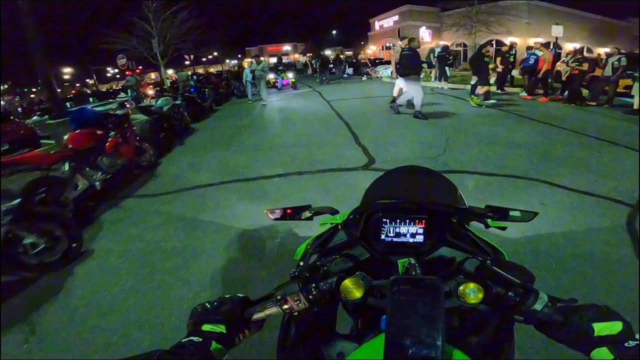 Taking My Ninja ZX4RR To A INSANE Night Meet