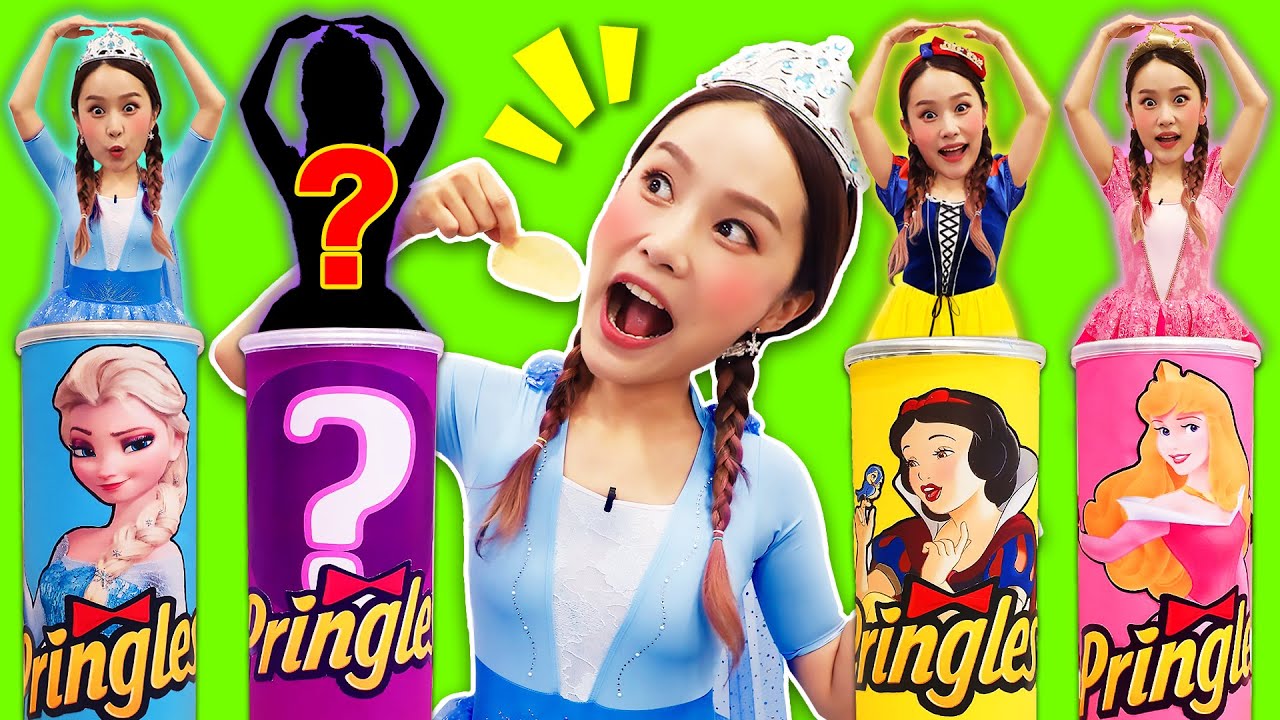 프링글스 과자를 먹으니 디즈니 공주 발레복이 생겼어요!! Making Pringles with disney princess ballerina