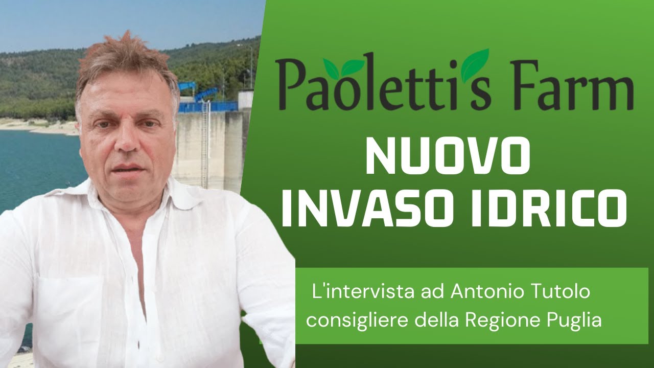 Nuovo invaso idrico: l'intervista ad Antonio Tutolo