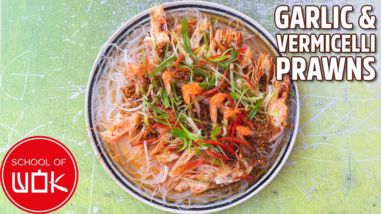 Delicious Garlic & Vermicelli Steamed Prawns!