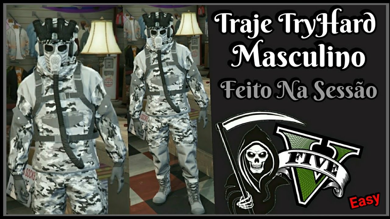 TRAJE TRYHARD MASCULINO MILITAR 100% FEITO NA SESSÃO🎮 GTA V ONLINE