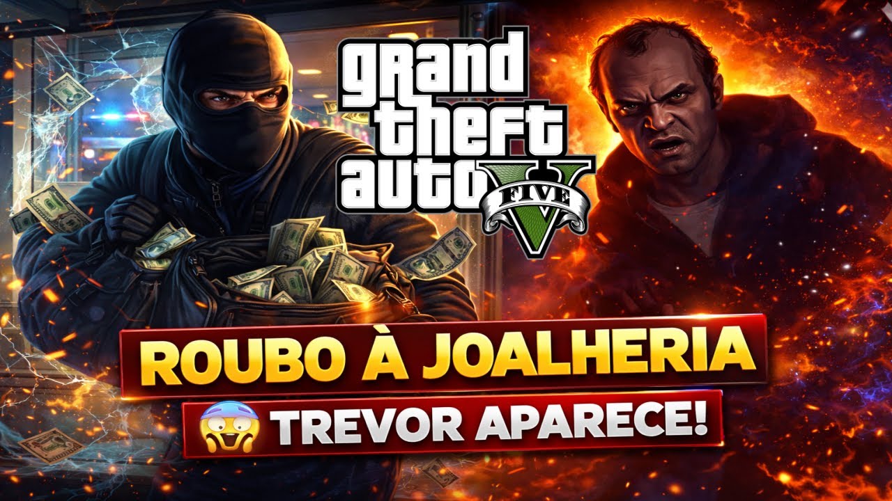 GTA V ENHANCED #4 - ROUBO À JOALHERIA e a PRIMEIRA APARIÇÃO de TREVOR 😱