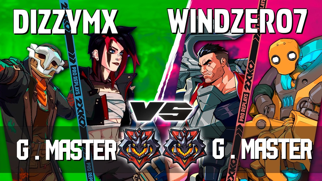 2XKO ▰ DIZZYMX (Vi-Ekko) vs WINDZERO7 (Darius-Blitzcrank) ▰ 2XKO Pro level replays