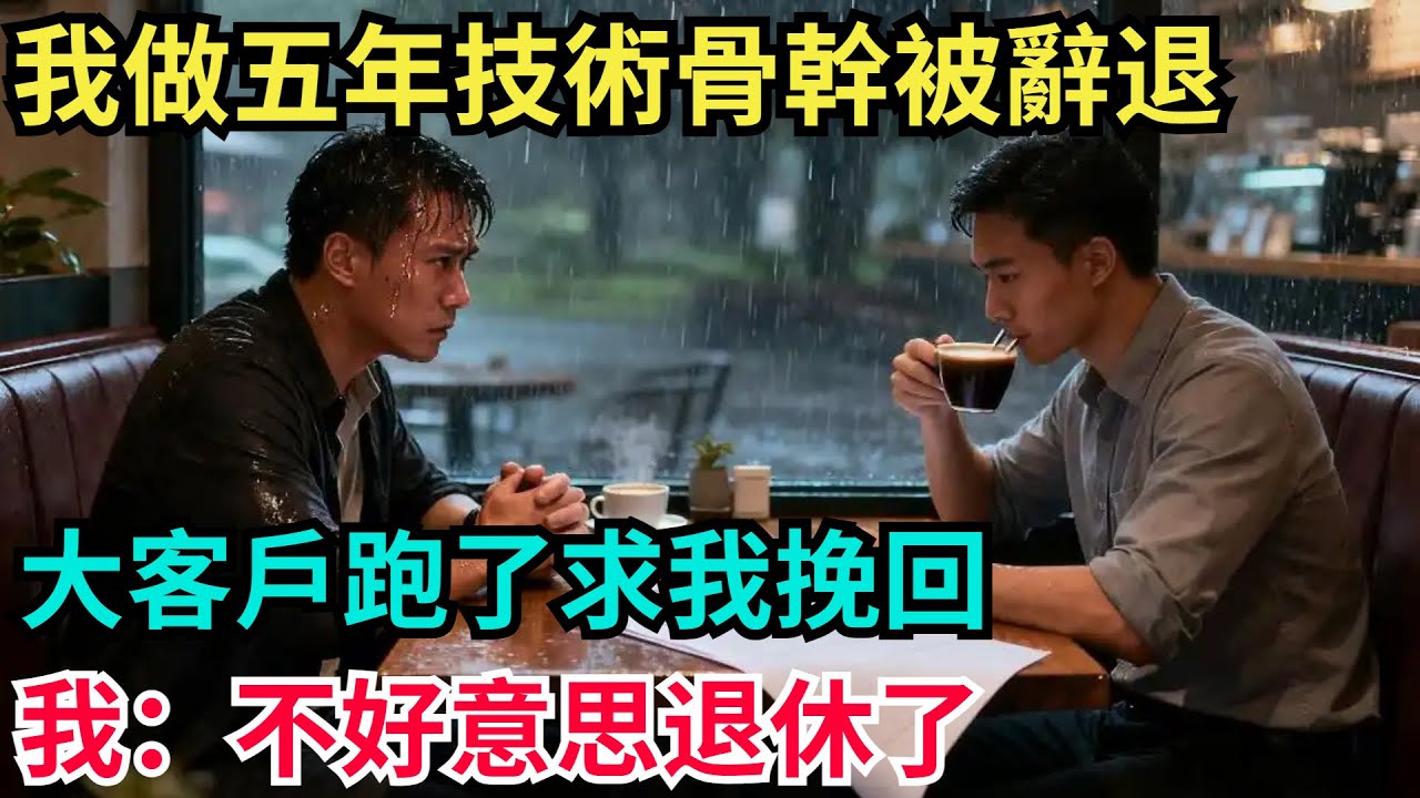 我做五年技術骨幹被辭退，大客戶跑了求我挽回，我：不好意思，退休了【奇聞秘事】#奇聞#案件#真相#揭秘#秘事#故事#案件解讀