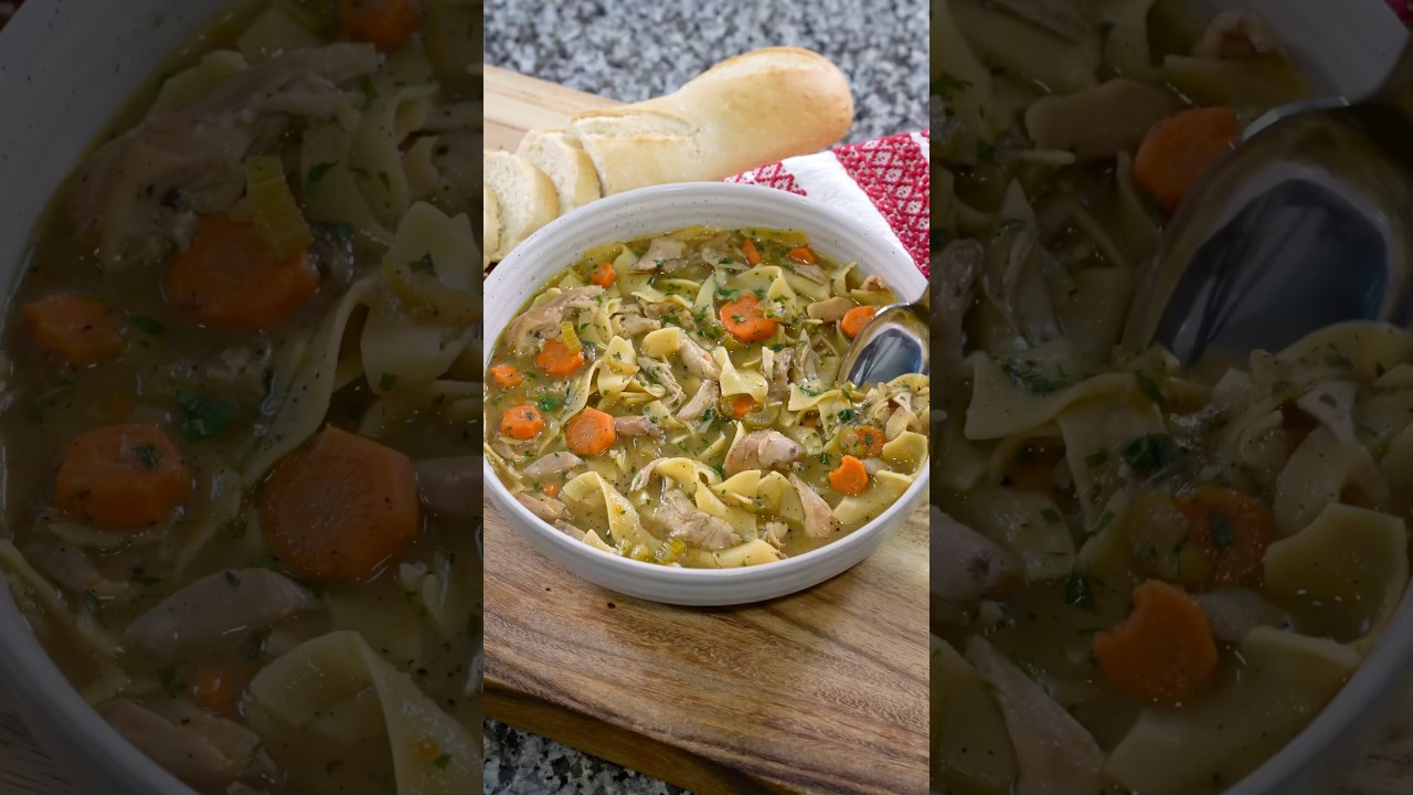 Лучший куриный суп с лапшой, который я когда-либо готовил!