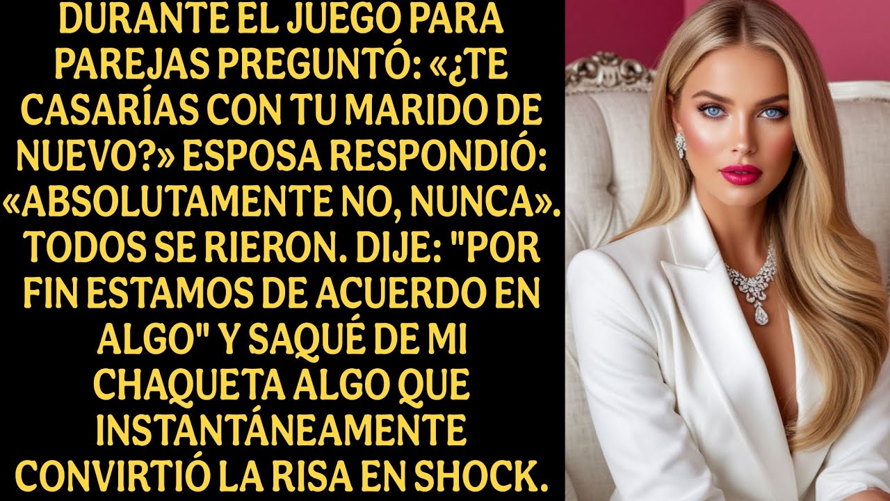 Durante el juego para parejas preguntó: «¿Te casarías con tu marido de nuevo?» Esposa respondió...