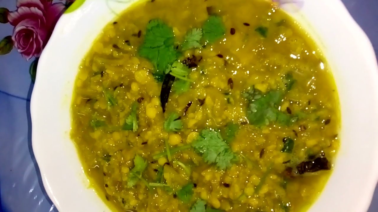 থোড় দিয়ে ডাল | Banana Stem With Motor Dal - By Bula's Kitchen