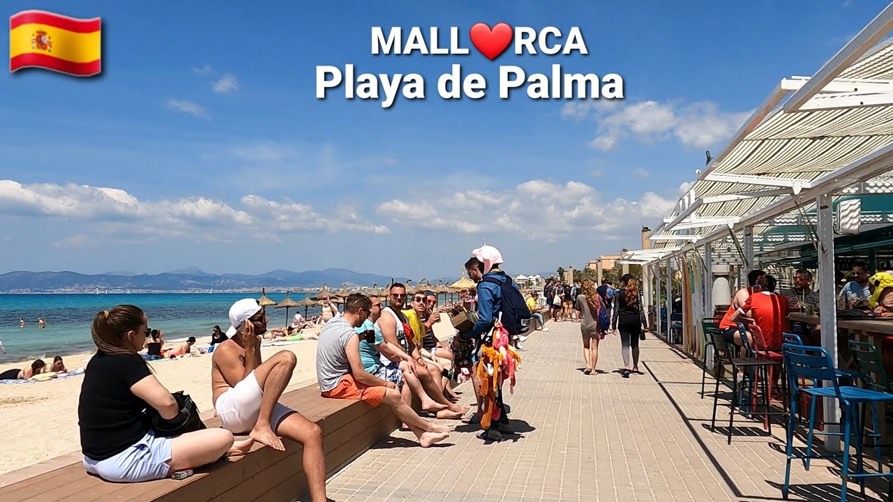 🇪🇸 Playa de Palma today 🏖 Arenal Mallorca ❤ 30th April☀️ Walking tour from Ballermann 3 to Mega Park