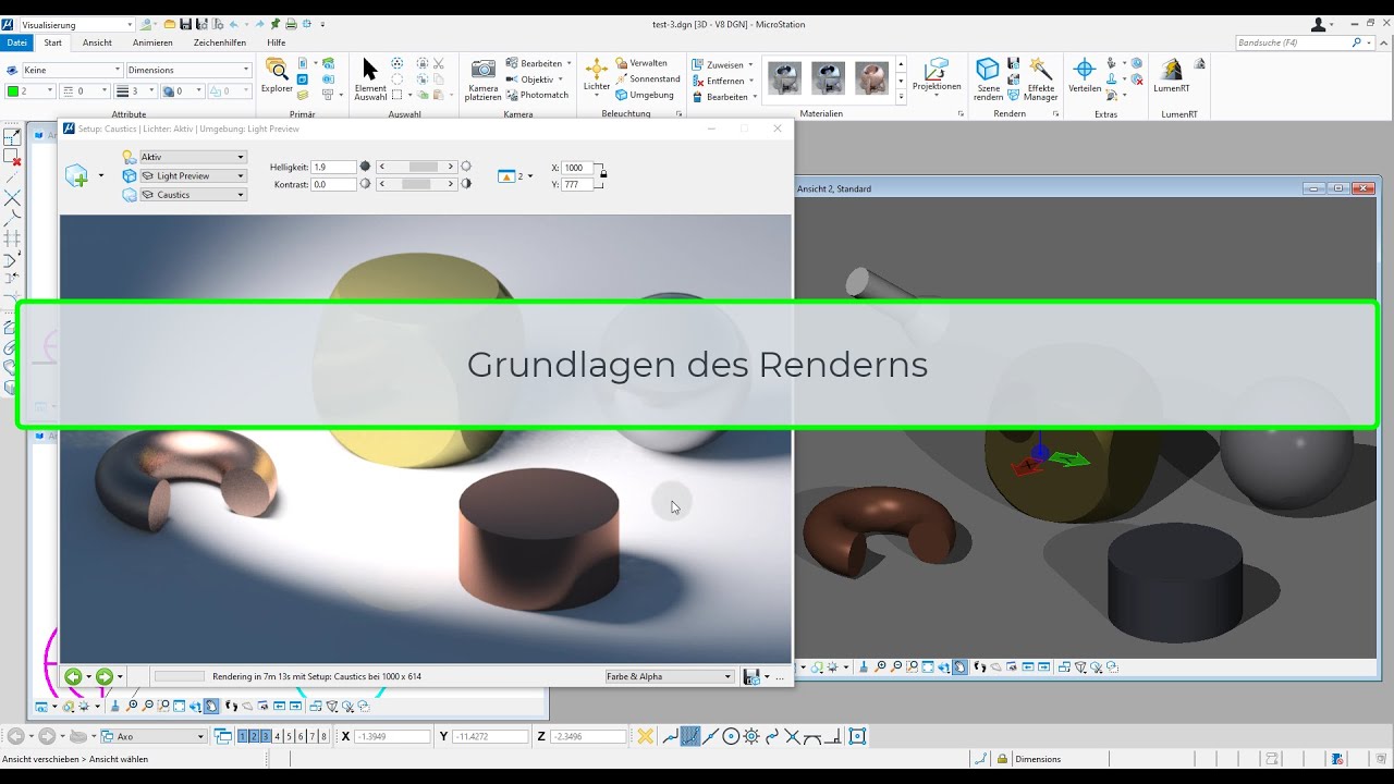 Grundlagen des Renderns - Der Renderer in MicroStation CONNECT