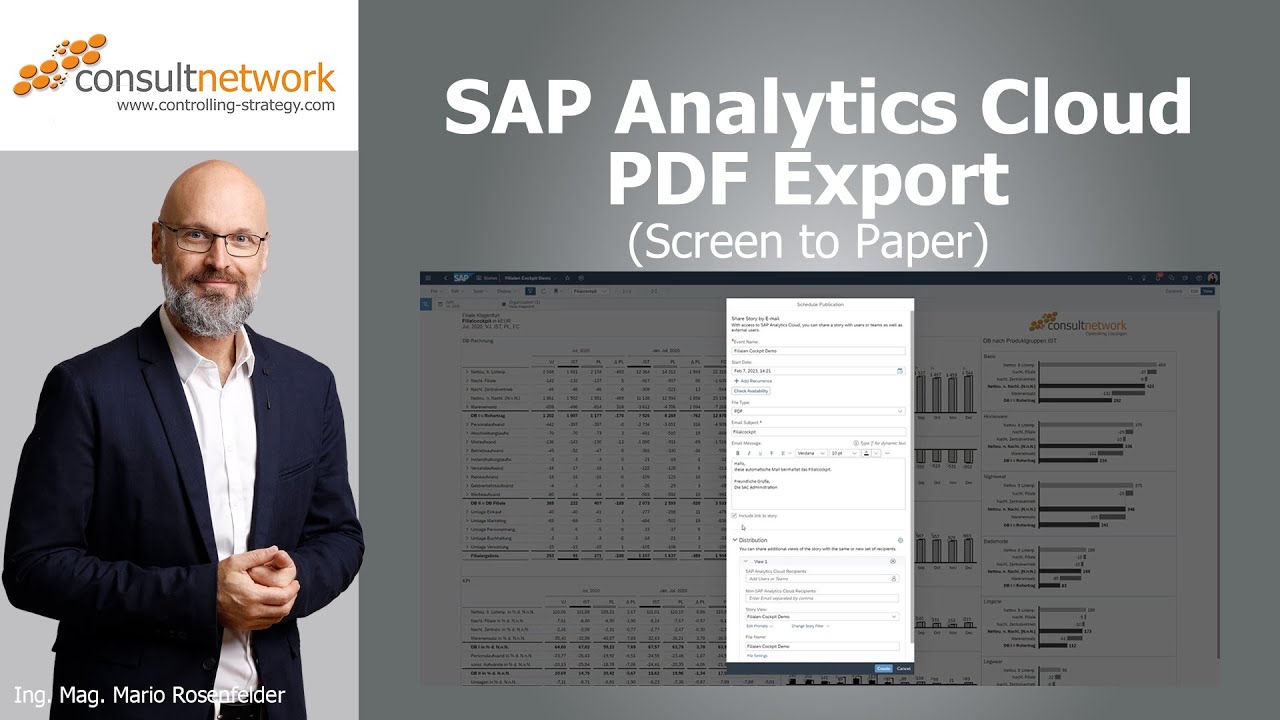 SAP Analytics Cloud: PDF-Export (Screen to Paper)