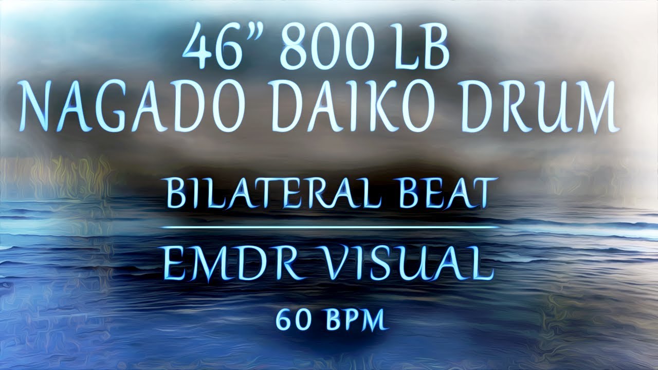 800 lb Nagado Daiko Drum & EMDR * 60 BPM | Bilateral Beat | No Music | Relieve Anxiety, PTSD, Stress