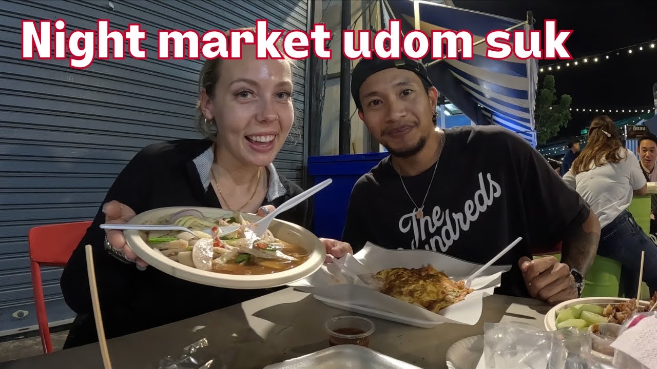 I took my THAI husband on a date to bangkok local market 🇹🇭 Udom Suk Walk