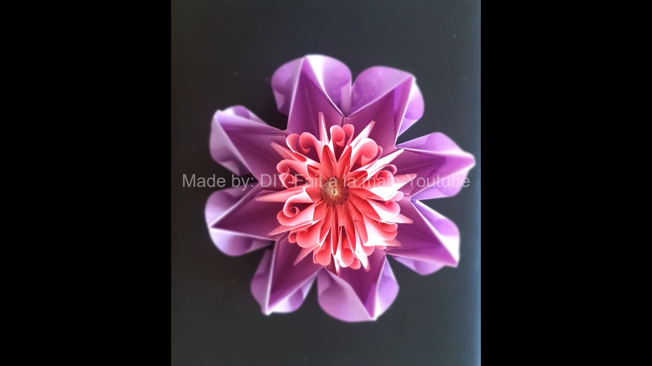 How to make origami flower? How to make a flower lamp with led lights? #diyfaitalamainyoutube