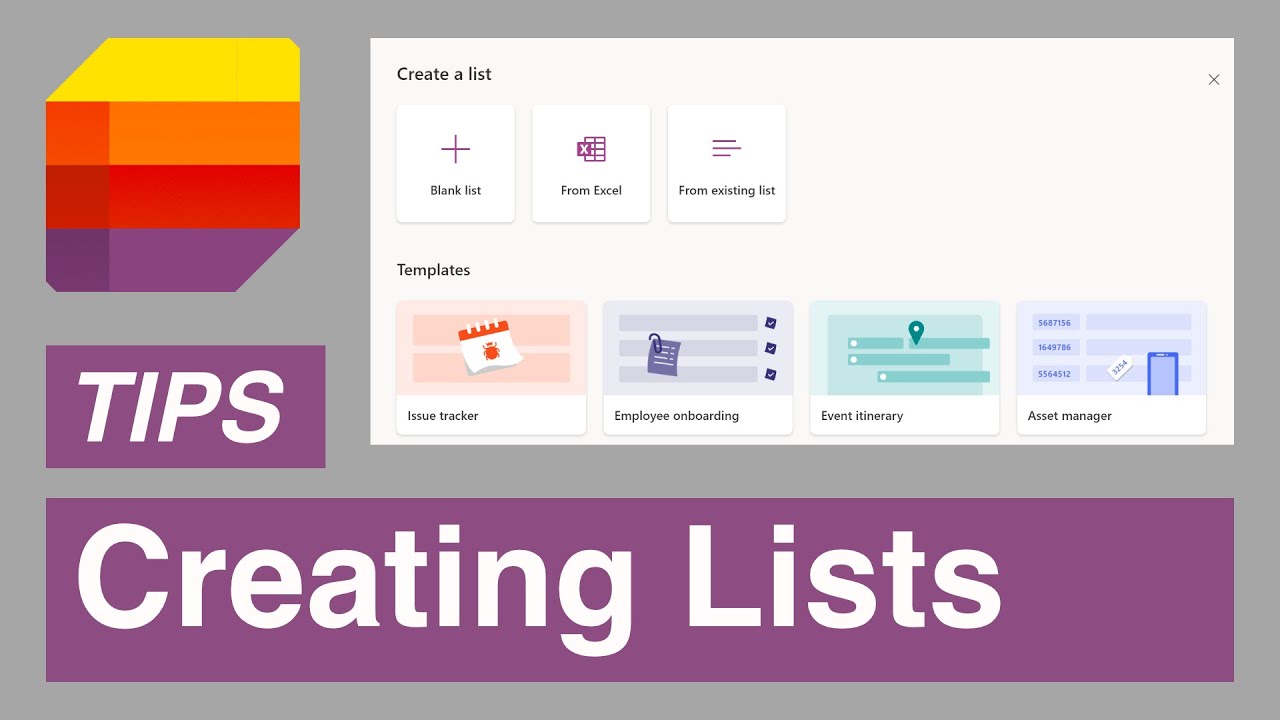 Microsoft Lists | Three Tips for Creating Lists