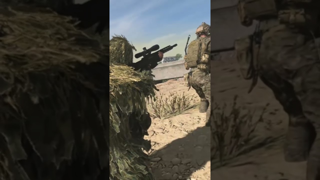 Stealthy Ghillie execution in MW2￼#cod #ghilliesuit #almazrah #callofduty #shorts #callofdutywarzone