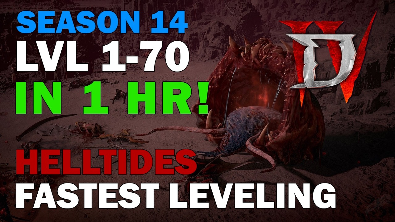 Fastest Leveling - Diablo 4 LoH | Season 14 | Level 1-70 (HC Viable)