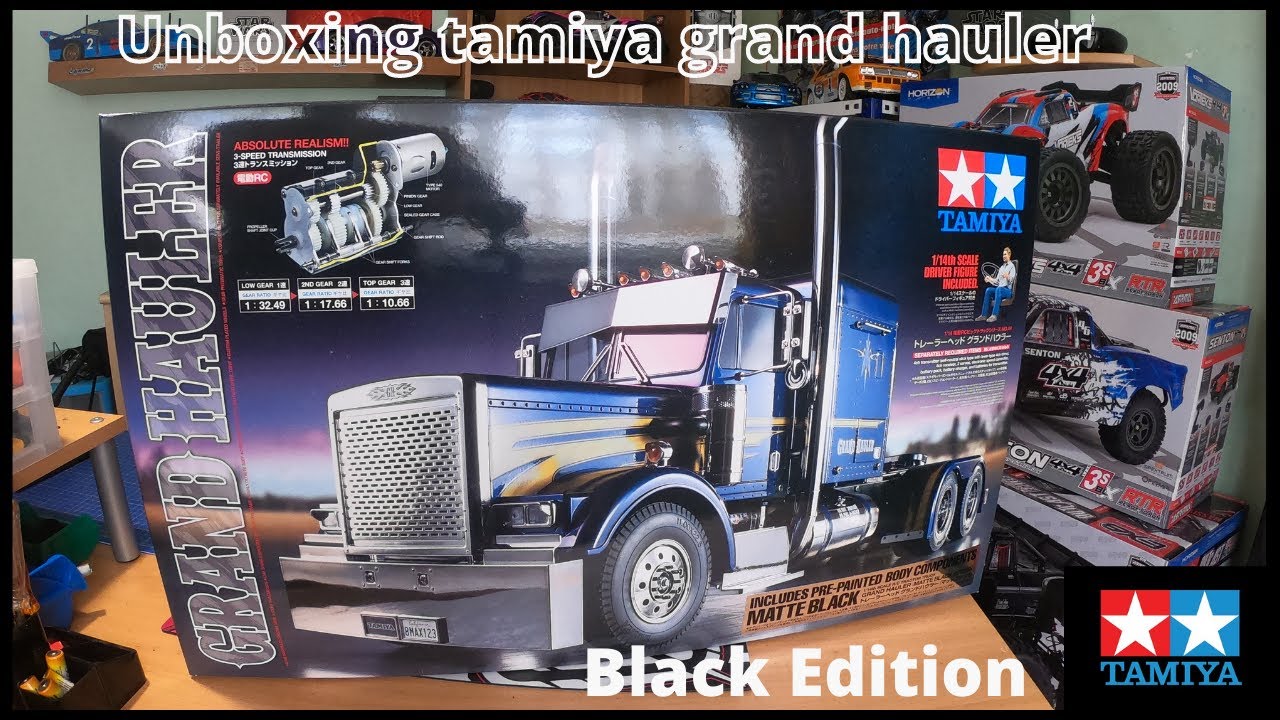 Unboxing  Camion rc Tamiya Grand Hauler 1/14  ÉDITION BLACK MATT. (Francais)
