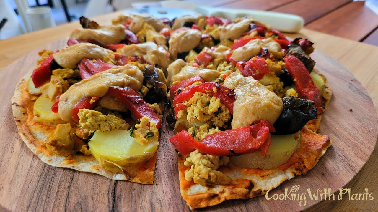10 Minute Vegan Breakfast Pizza with Instant Melted Cheeze - You'll Want To Eat This Every Day!