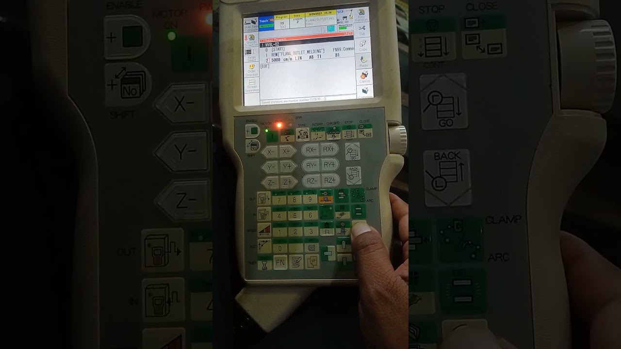 OTC Robot synchro on off