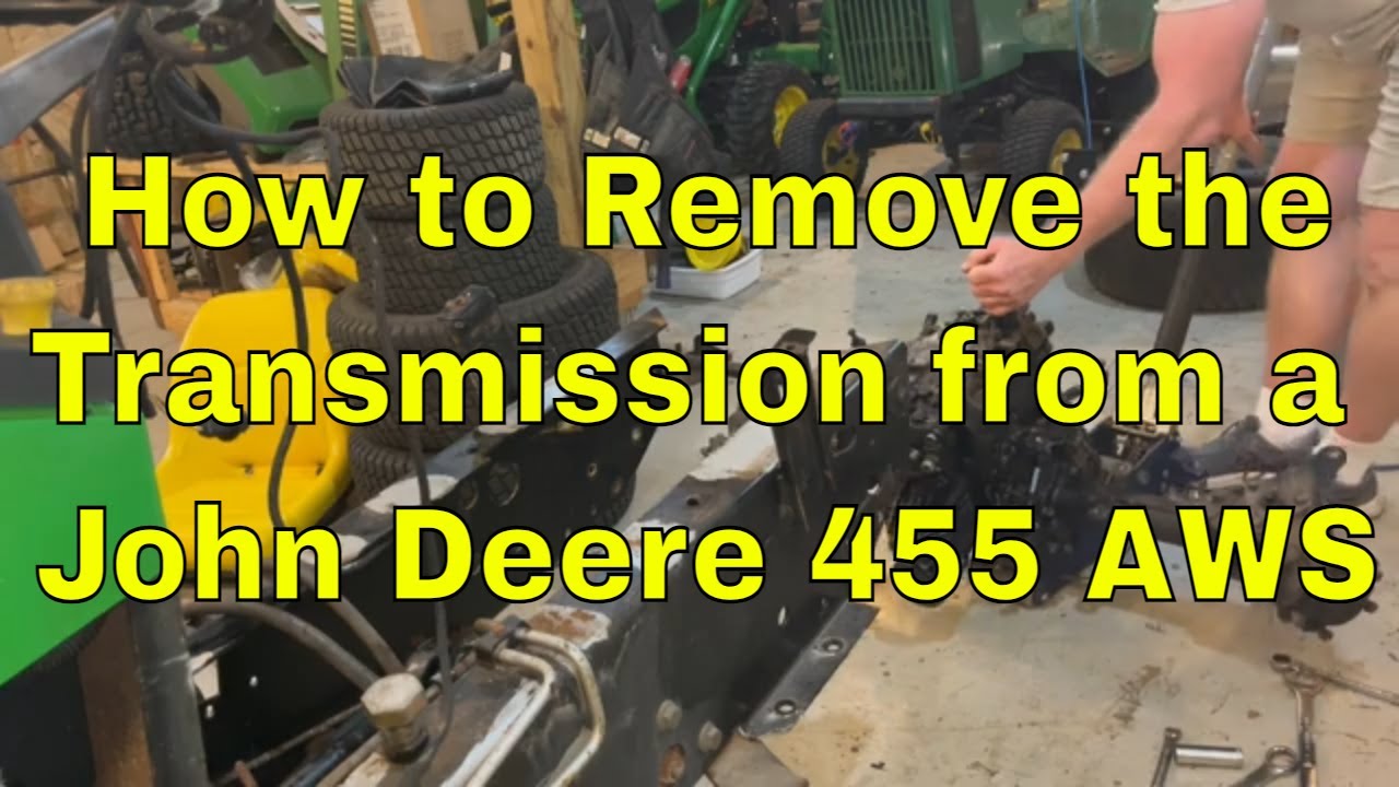 How To Remove The Transmission From a John Deere 425 445 455 AWS