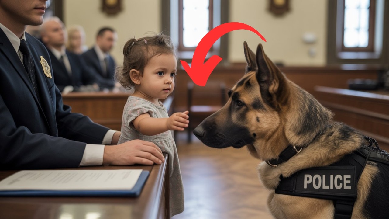 3 Year Old Girl Looks at a Police Dog in Court — Then Says Something Unbelievable